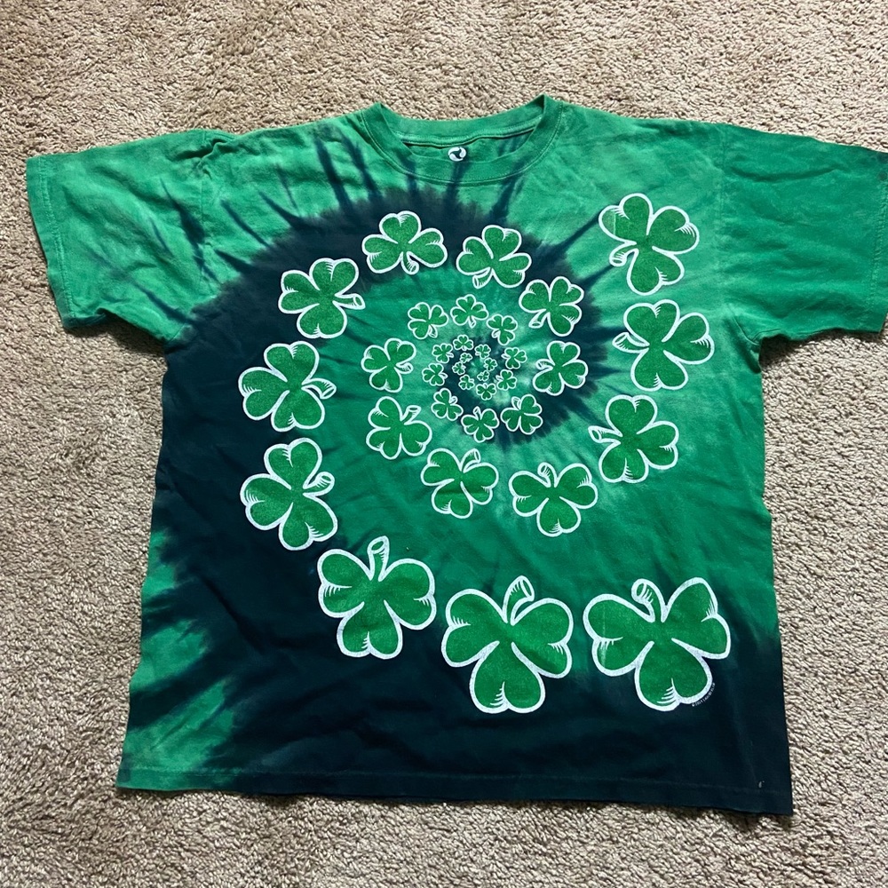 Tie-dye shamrock shirt